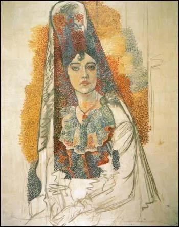 Qui a peint Femme  la Mantille en 1917 ?