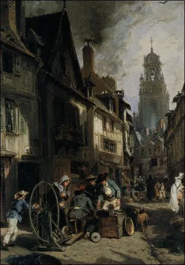 Le muse des Jacobins  Morlaix dtient cette toile de 1868 de Jules Nol. Qu'voque-t-elle ?