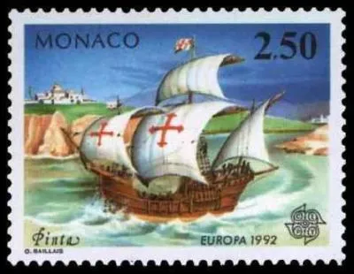 Lors de son premier voyage, Colomb utilise deux caravelles, inventées début XVe siècle, et une nef. Quels sont les noms de ces navires ?