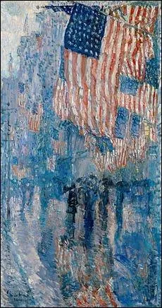 A quel grand impressionniste doit-on la  Flag series , srie de tableaux inspirs de la parade, sur la 5e avenue  New York, des soldats volontaires de la Premire Guerre mondiale ?