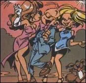 Quels sont les noms des deux premires filles travaillant pour la fille de Vito Cortizone pour sduire Fantasio et Spirou ?