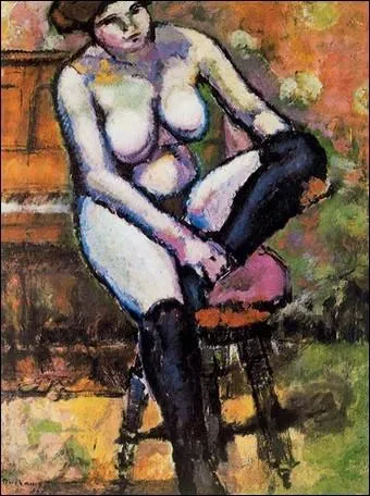 Nu aux bas noirs, 1910