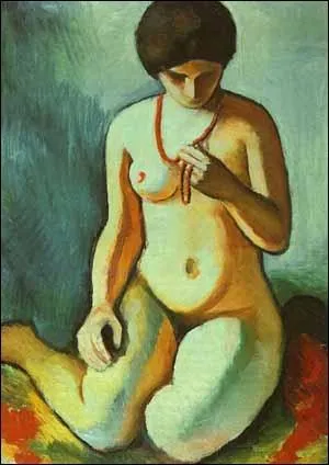 Nu au collier de corail, 1910