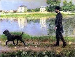 Portrait de Richard Gallo et son chien.