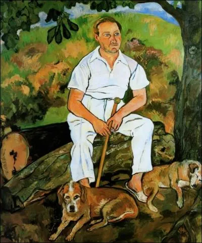 Andr Utter et ses chiens.