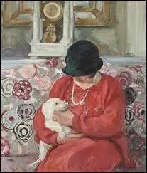 Le petit chien blanc.