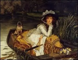 Jeune femme dans un bateau.