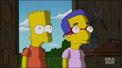 Dans la relation amicale entre Bart et Milhouse, qui est le toutou ?