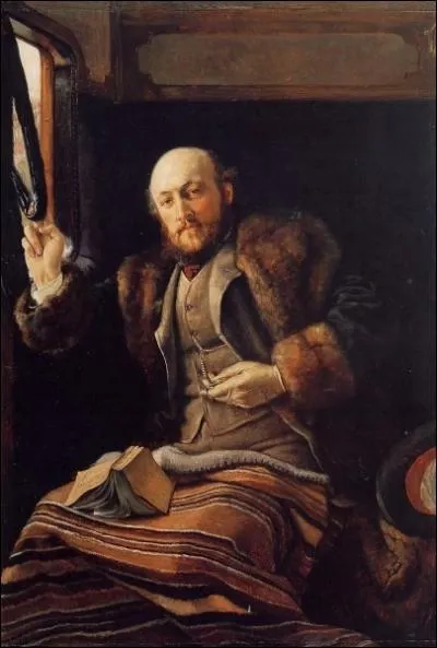 En Angleterre, Tissot change son prnom en James. O se trouve le gentilhomme anglais qu'il a peint ici ? (CLIQUEZ sur l'image pour l'agrandir. )