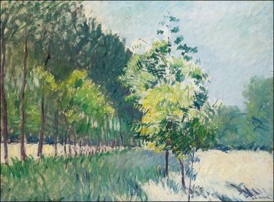 Qui a peint Alle borde d'arbres en 1890 ?