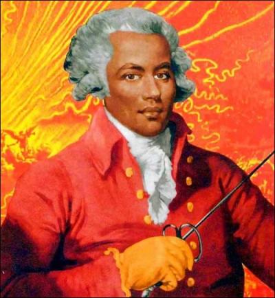 Ce fils d'esclave, d'ascendance africaine par sa mre, a gravi tous les chelons de la socit franaise grce  sa matrise du violon et de l'escrime. Il fut militaire, musicien et chef d'orchestre.
