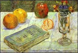 Nature morte au livre et aux oranges