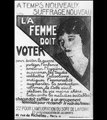 Les Franaises ont acquis le droit de vote en 1944 et l'ont exerc pour la premire fois en 1945. En Belgique, ce droit leur a t octroy en .