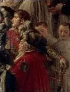 Juste au-dessus de ce dernier, on distingue le fils de Josphine se tenant sur son pe et  qui on avait confi l'anneau imprial :