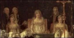 Au-dessus de l'impratrice, se trouve Letizia Bonaparte, mre de Napolon, entoure de ses dames d'honneur et chambellans. Celle-ci n'tait pourtant pas prsente ce jour :