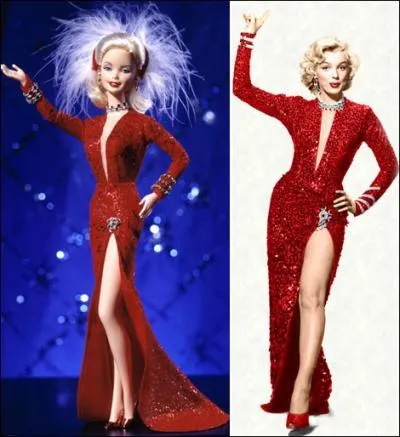 Encore une Barbie Marilyn Monroe. Dans lequel de ses films porte-t-elle cette robe de scne rouge  paillettes ?