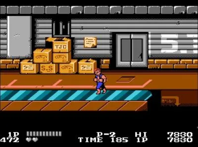 Voici  Double Dragon . Dans ce jeu, le petite amie du hros se fait enlever par le gang des Blacks Shadows. Comment s'appelle ce hros ?