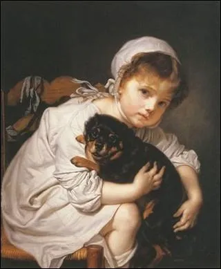 Enfant jouant avec un chien, 1767