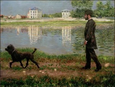 Richard Gallo et son chien Dick au Petit Gennevilliers, 1884