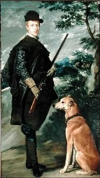 Portrait de Ferdinand d'Autriche avec son chien, 1632