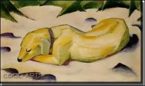 Chien tendu sur la neige, 1910-11