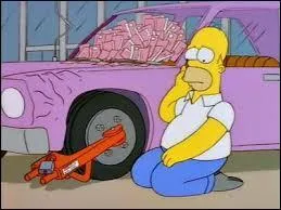Dans quelle ville, Barney a-t-il gar la voiture d'Homer ?