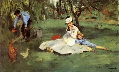 Est-ce Claude Monet qui a peint La famille Monet dans le jardin ?