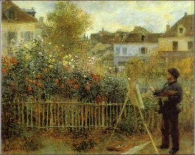 Est-ce Monet qui a reprsent cet artiste peintre peignant son jardin ?