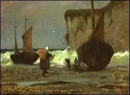Qui a peint  Bateaux de pche sur la plage  ?