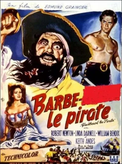 En 1952, quel rle interprte Robert Newton, dans un film ralis par Raoul Walsh ?