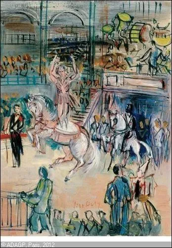 Qui a peint L'cuyre  panneaux au cirque Medrano ?