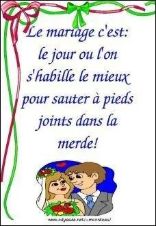 Le mariage, un petit jeu de satit !