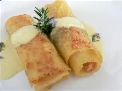 Je les ai préparés au saumon avec une sauce curry.