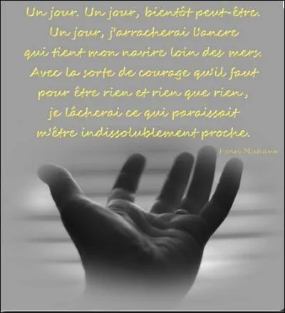 Avec pouvante, il voyait le lointain plancher, le fauteuil autrefois si -----------, la pice entire, tonnant -----. Comme il aurait voulu tre ailleurs, ( ), plutt que l, seul, sur ce plafond. .