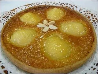 Tarte aux poires et  la frangipane :