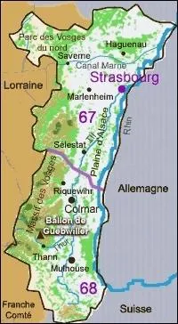 [Territoire] Quels sont les dpartements composant la Rgion Alsace ? (une seule rponse vraie)
