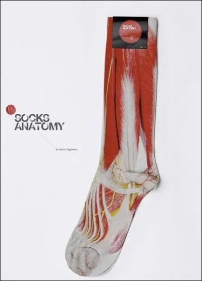 Ces chaussettes feront certainement de l'effet ! Elles donneront  vos jambes l'aspect... ?