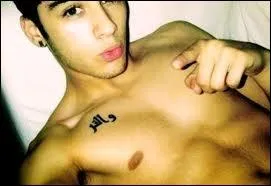 Quel est le pr�nom du grand-p�re de Zayn tatou� sur sa clavicule en arabe ?
