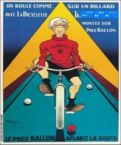 Hier, le pneu aplanissait la route tout aussi bien qu'aujourd'hui ! De quelle marque est La Bicyclette ?