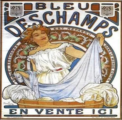 Affiche d'Alphonse Mucha vantant gracieusement les mérites d'un produit pour le linge. À quoi servait-il ?