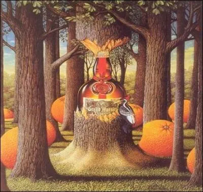 Oiseau sculpteur pour une affiche tonnante. O se situe l'entreprise Grand Marnier ?