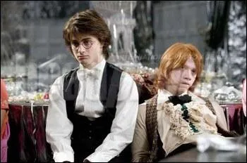 Qui est la cavalire d'Harry lors du bal de Nol ?