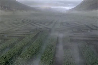 De quelle couleur est l'tincelle lance par Harry lors de l'abandon de Fleur dans le labyrinthe ?