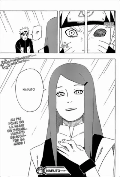 De quelle couleur sont les cheveux de la mre de Naruto ?