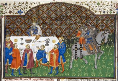 Les Chroniques de Saint Gall nous apprennent que Charlemagne se montrait plutôt d'une grande sobriété alimentaire. Que lui servit un évêque chez qui le roi s'était invité un vendredi jour de jeûne ?