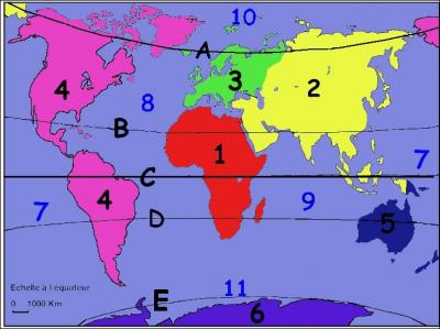 Quel est le continent représenté en rouge ?