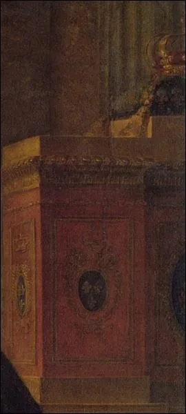 Relgu  droite du tableau, on retrouve les symboles royaux tels que la couronne et les fleurs de lys, signe d'autorit. Mais savez-vous d'o provient ce symbole ?