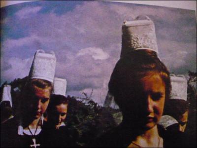 Au détour d'un buisson, regardons le passage de la Grande Troménie. Les pèlerins portent des bannières, et les femmes la coiffe traditionnelle de Locronan. Quand a lieu la Grande Troménie ?