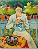 Femme sur un balcon.