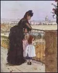 Femme et enfant sur le balcon.
